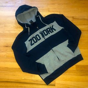 Zoo York: xxl full zip hoodie in navy & grey Nwot